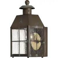 HINKLEY LED Wand Buitenlamp Nantucket | 1X E27 Max 60W | IP44 | Dimbaar | Aged Brass