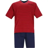 Hajo Rode heren shortama met strepen | Maat 50