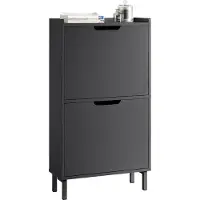 SoBuy Schoenenkast - FSR151-SCH - MDF & Metaal - Max. 16kg. - 50x19x9 - Antraciet