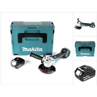 Makita DGA 511 G1J accu haakse slijper 18V 125mm borstelloos + 1x oplaadbare accu 6.0Ah + Makpac - zonder lader