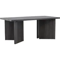 Ebuy24 Bassholmen eetkamertafel 90x180 cm zwart.