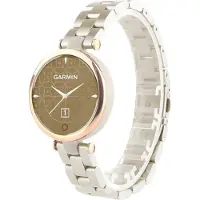 Strap-it Stalen schakel bandje - geschikt voor Garmin Lily (champagne goud)