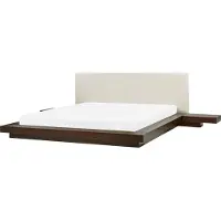 Beliani ZEN - Tweepersoonsbed LED - Donkere houtkleur - 180 x 200 cm - MDF
