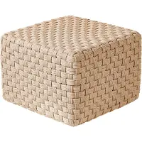 Beliani NALLI - Buitenpoef - Lichtbeige - Synthetisch materiaal