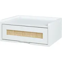 En.casa Wandrek Ljuredsø met lade 40x30x17 cm wit en rotan look []