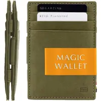 Garzini Magic Wallet Essenziale RFID Leder Groen