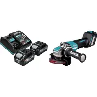 Makita GA 044 GM201 Accu haakse slijper 40 V max. 125 mm X-LOCK Brushless + 2x accu 4.0 Ah + lader
