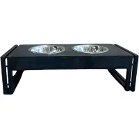 WGXL Collection Hondenbak - Mangohout - Groot - Zwart -