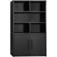 Maxfurn Wandkast Broadway - Klein - 135 cm - Meubelpanelen - Noir -