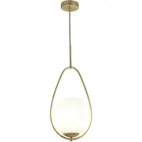 Searchlight Wit glazen hanglamp Avalon