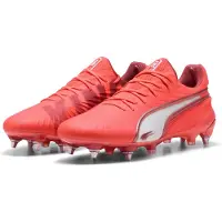 Puma Voetbalschoen 'King Ultimate' watermeloen rood / wit