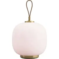 Louis Poulsen VL 45 radiohus portable lamp brass/glossy pale rose glass - 5744171724
