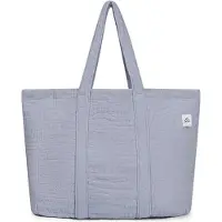 Yumeko Shoppertas Mousseline Katoen One size Blauw - Eco, Bio & Fairtrade