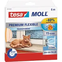 TESA Moll Superflex Silicone - Transparant - 9 mm x 6 m