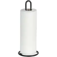 Wenko Keukenrolhouder mat zwart staal 12,5x32,5cm - Keukenpapierhouder staand