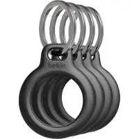 Belkin Components AirTag Secure Holder with Keyring Zwart - 4 Pack