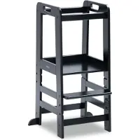 Hauck Learn N Explore - Leertoren - Opstapje - FSC Mix Gecertificeerd Beukenhout - Black