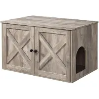 Feandrea Kattenbak met deurtjes, Greige / 53T x 80B cm