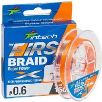 Intech Roofvis Vislijn FIRST Braid PE X4 #1.5 - Orange - 0.202mm - 100m - 10.0kg - Gevlochten Lijn