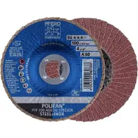 PFERD TOOLS 67606100 PFF 100 A 60 SG STEELOX/16,0 Lamellenschijf Diameter 100 mm Boordiameter 16 mm Korrelgrootte (num) 60 RVS, Staal 10 stuk(s)