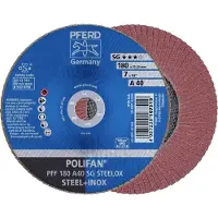 PFERD TOOLS 67604185 PFF 180 A 40 SG STEELOX Lamellenschijf Diameter 180 mm Boordiameter 22.23 mm Korrelgrootte (num) 40 RVS, Staal 10 stuk(s)