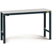 Manuflex LU7023.7016 ESD ESD-werktafel universele speciale reden tafel met rubber schijf, bxdxh = 1250 x 600 x 722-1022 mm Antraciet