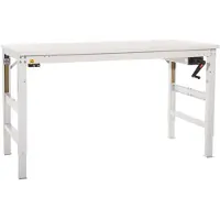 Manuflex LU9053.7016 ESD ESD-werktafel universele ERGO K met rubber schijf, bxdxh = 1500 x 800 x 722-1012 mm Antraciet