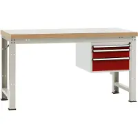 Manuflex WP5412.3003 Werkbank (b x h x d) 1500 x 800 x 700 mm Robijn-rood