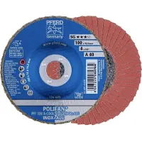 PFERD TOOLS 67654100 PFF 100 A-COOL 40 SG INOX+ALU/16,0 Lamellenschijf Diameter 100 mm Boordiameter 16 mm Korrelgrootte (num) 40 Aluminium, Non-ferrometaal,