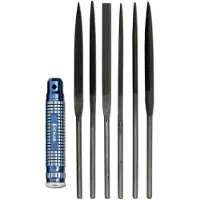 Donau Elektronik M60 Profiline Needle Files Set 7 stuks met metalen houder Slaglengte 75 mm Lengte 160 mm 1 stuk(s)
