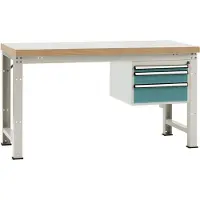 Manuflex WP5417.5021 Werkbank (b x h x d) 1500 x 800 x 700 mm Waterblauw