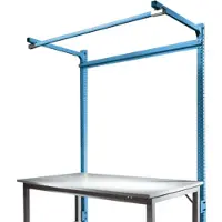 Manuflex ZB3842.5007 Aanbouw opbouwdeel met arm voor universele + professionele standaard aanbouw tafels, gebruiksh 1500 mm