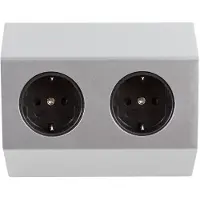 Heitronic 500069 Stekkerdoos Wit, Zilver 1 stuk(s)