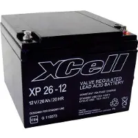 Xcell XP2412 Loodaccu 12 V 26 Ah Loodvlies (AGM) (b x h x d) 165 x 127 x 176 mm M5-schroefaansluiting Onderhoudsvrij, VDS-certificering