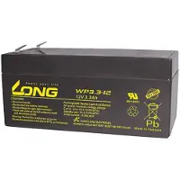 Long WP3.3-12 Loodaccu 12 V 3.3 Ah Loodvlies (AGM) (b x h x d) 134 x 65.5 x 67 mm Kabelschoen 4.8 mm Geringe zelfontlading, Onderhoudsvrij