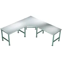 Manuflex AU0031.0001 Vijfhoek aaneenschakeling element UNIVERSAL met melamine schijf, voor tafel diepte = 600 mm Grijs, Groen