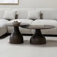 Giga Meubel Salontafel Joji Walnoot Ø60cm