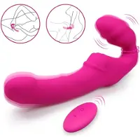 Easylove Straploze Voorbind Dildo Koppelvibrator met Afstandsbediening