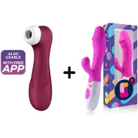 Satisfyer Pro 2 Gen 3 Rood Connect App met Easylove Tarzan Vibrator - Combinatie Voordeel Set
