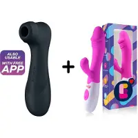 Satisfyer Pro 2 Gen 3 Zwart Connect App met EZlove Tarzan Combinatie Voordeel Set