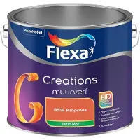 Flexa - Creations Muurverf Extra Mat - 85% Klaproos - Mengverf - 2,5 L