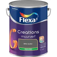 Flexa - Creations Muurverf Extra Mat - 85% Grafiet - Mengverf - 5 L