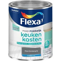 Flexa - Mooi Makkelijk Keukenkasten Zijdeglans - Mooi Donkergrijs - Mengverf - 750 Ml