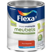 Flexa - Mooi Makkelijk Meubels Zijdeglans - Puur Klaproos - Mengverf - 750 Ml