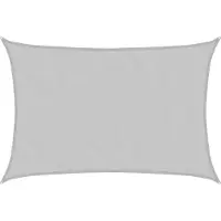 vidaXL Zonnezeil 4x3 m 100% polyester oxford lichtgrijs