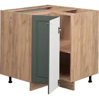 Vicco Fame-Line Hoekkast – 80.5 cm, WB Eik Groen-Goud Landhuis