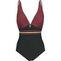 Harry Potter Zwempak - Gryffindor - S tot M - voor Vrouwen - zwart-bordeaux - Maat S