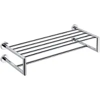Sapho Dubbele Handdoekhouder X-Round met Plankopslag 65 cm Chroom