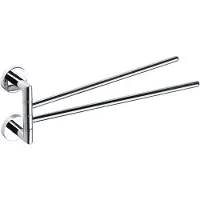 Sapho Dubbele Handdoekhouder X-Round Draaibaar 45 cm Chroom