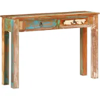 vidaXL Wandtafel 110x30x75 cm massief gerecycled hout